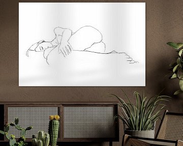 Femme nue allongée. sur Michael Kremer
