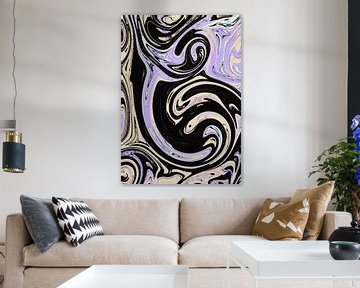 Paarse zebra Twisted gedraaide illustratie van diverse kleuren combinaties die een eye catcher kunne van Esmeé Kiewiet