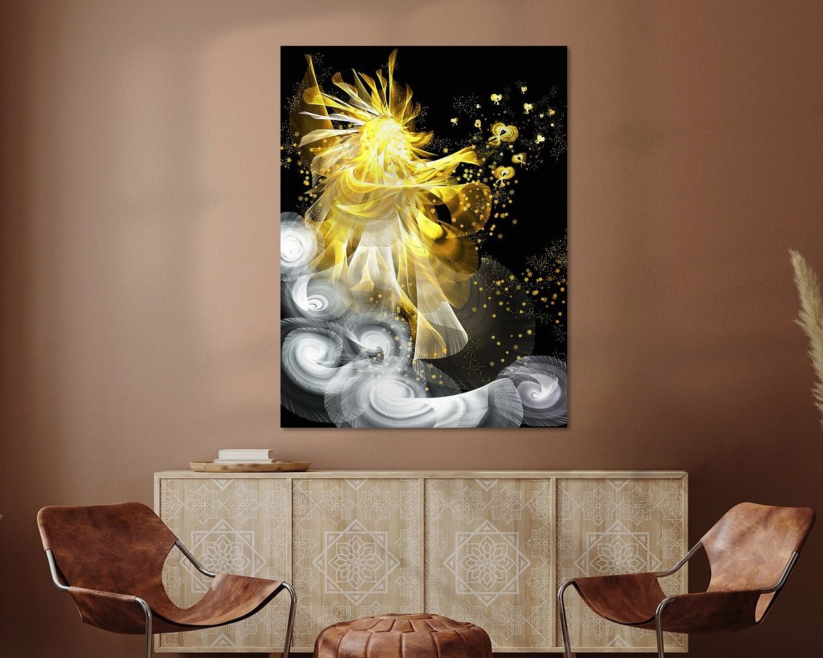 Voorbeeld van het werk in een kamer