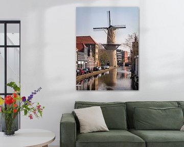 Windmolen in Historisch Schiedam van Rob Boon