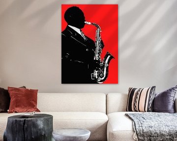 Sax Player Red