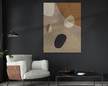 Abstract pebbles 9. Modern abstract Zen art in earthy tints. by Dina Dankers