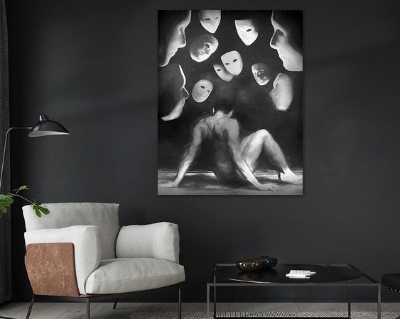 Voorbeeld van het werk in een kamer