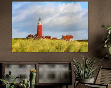 Texel lighthouse in the dunes during an autumn morning by Sjoerd van der Wal Photography
