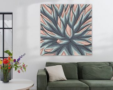 Oase - Cactus roze & blauw van Studio Hinte