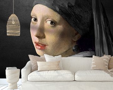 Meisje met de Parel – The almost Black & White Edition van Marja van den Hurk