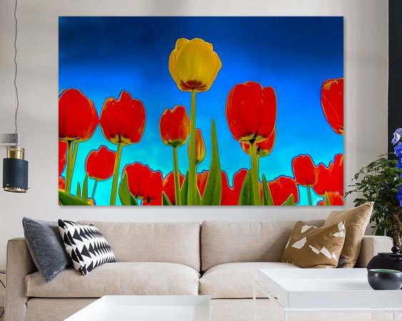 Voorbeeld van het werk in een kamer