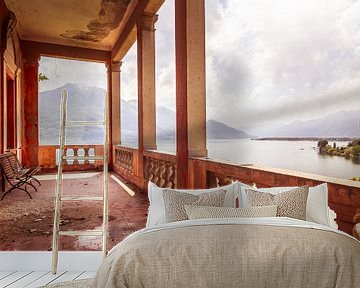 Wunderschöner nostalgischer Blick auf den Lago Maggiore von Truus Nijland