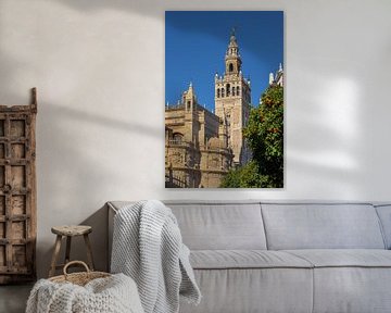Sevilla, golden tower, plaza de espana, La Giralda , Andalucia, Spanje van Kim Willems