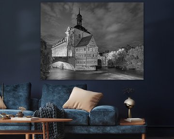 Oude Stadhuis Bamberg zwart-wit van Michael Valjak
