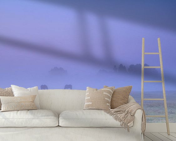 Voorbeeld van het werk in een kamer