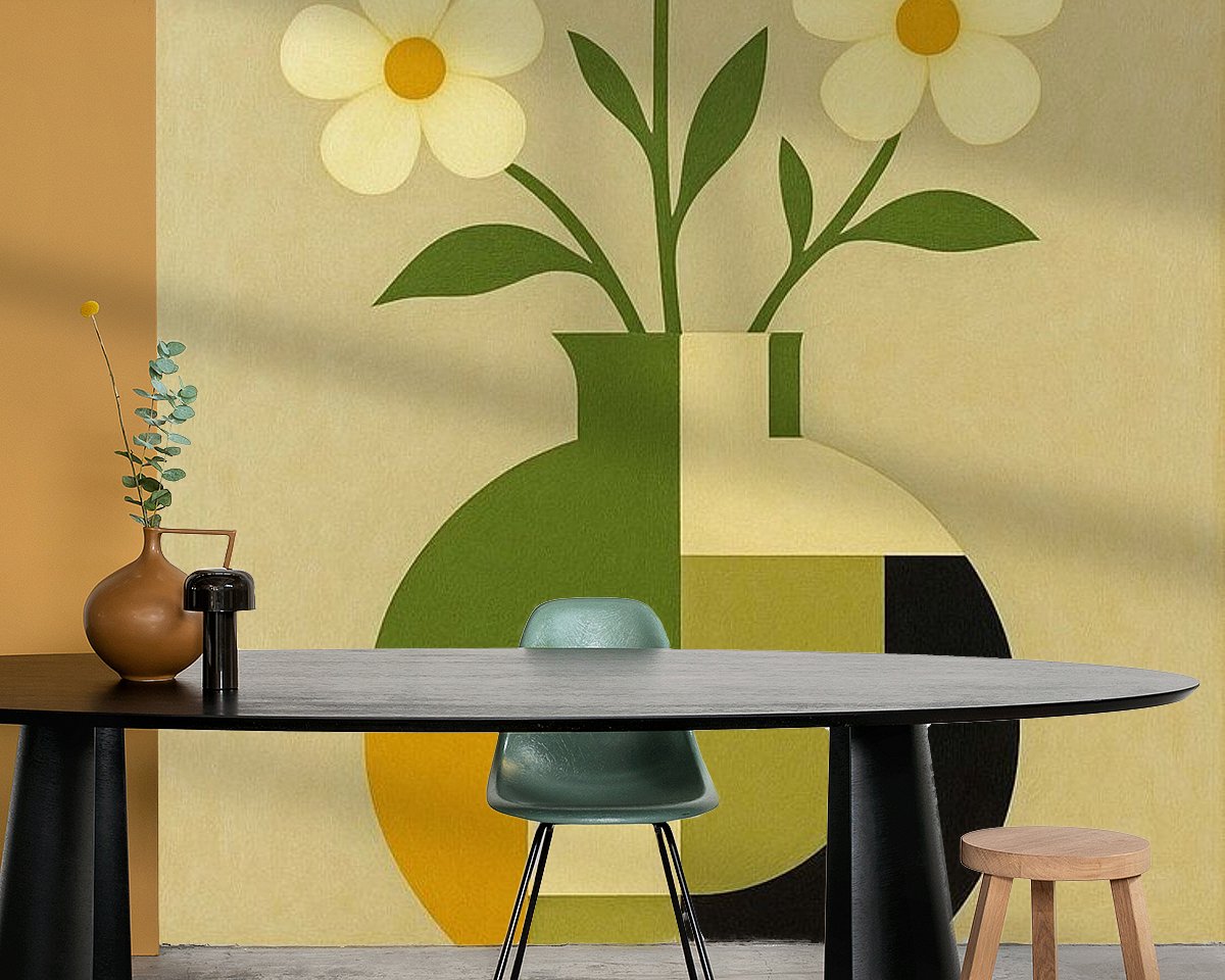 Voorbeeld van het werk in een kamer