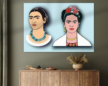 Frida, 2 Faces. Zelfportret en fotoportret van Nicolas Muray