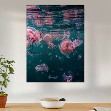 kwallen in de haven van Simons town