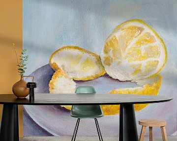 Zitrönschen! - realistisches modernes Stilleben mit Obst von QEIMOY