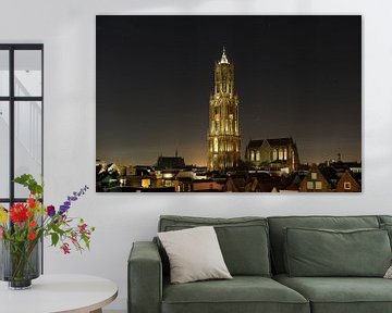 Stadtbild von Utrecht mit Dom Tower und Dom Church von Donker Utrecht