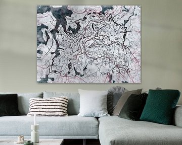 Kaart van Grasse in de stijl 'White Winter' van Maporia