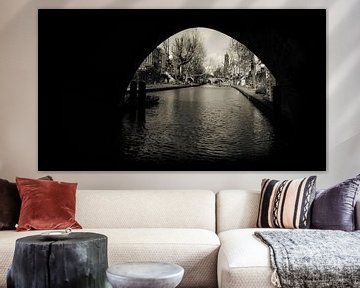 Tunnelview over the Oudegracht in Utrecht