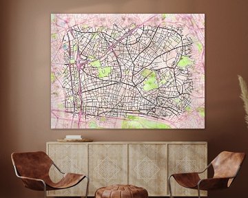 Kaart van Montreuil in de stijl 'Soothing Spring' van Maporia