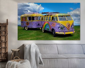 VW Bus Typ 2 T1 Samba Hippie von aRi F. Huber