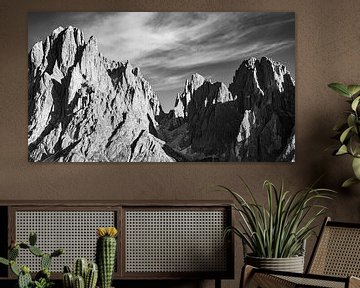Les Dolomites en noir et blanc sur Henk Meijer Photography