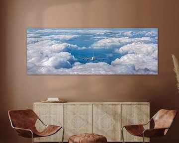 Flugzeug über den Wolken von Thomas Heitz