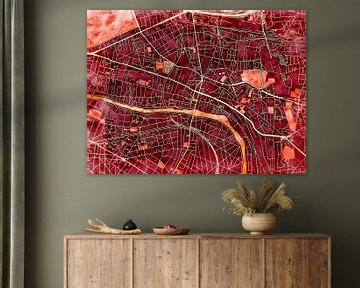 Map of Champigny-sur-Marne with the style 'Amber Autumn' by Maporia