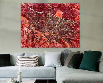 Kaart van Pau in de stijl 'Amber Autumn' van Maporia