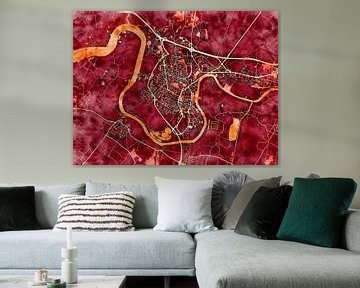 Kaart van Rochefort in de stijl 'Amber Autumn' van Maporia