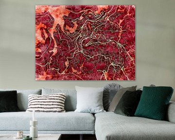 Kaart van Grasse in de stijl 'Amber Autumn' van Maporia