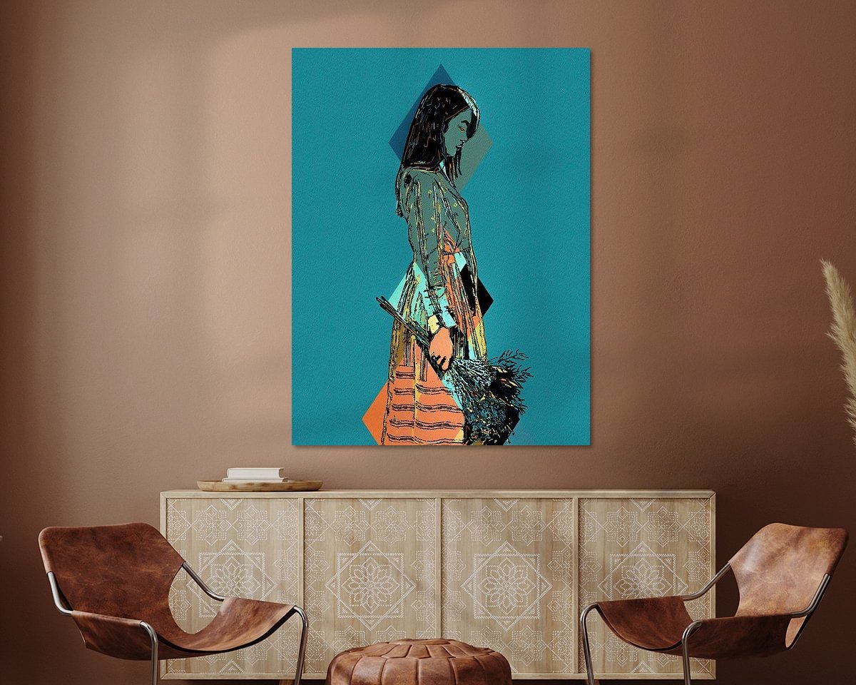 Voorbeeld van het werk in een kamer