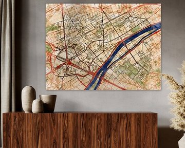 Map of Courbevoie with the style 'Serene Summer' by Maporia