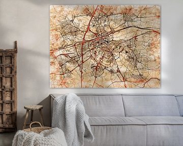 Kaart van Perpignan in de stijl 'Serene Summer'