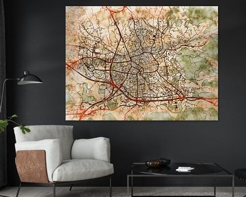 Map of Aix-en-Provence with the style 'Serene Summer' by Maporia