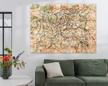 Kaart van Grasse in de stijl 'Serene Summer' van Maporia