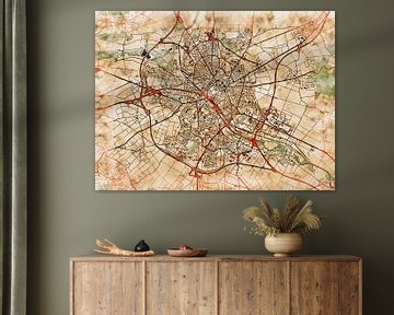 Map of Reims with the style 'Serene Summer' by Maporia