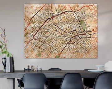 Map of Roubaix with the style 'Serene Summer' by Maporia