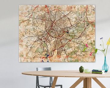 Map of Le Mans with the style 'Serene Summer' by Maporia