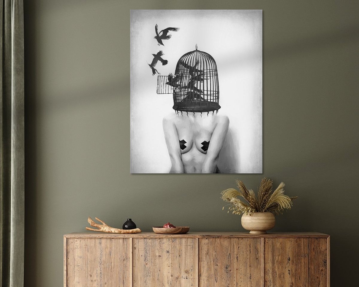 Voorbeeld van het werk in een kamer
