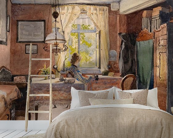 Voorbeeld van het werk in een kamer