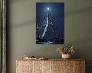 Pont Erasmus à la pleine lune