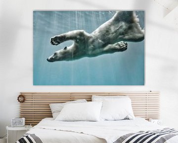 Carry on Polar bear on light blue sur Corné Snijders