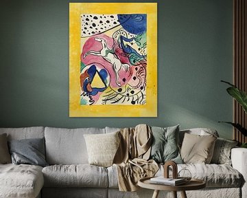 Ontwerp voor de omslag van de almanak 'De Blauwe Ruiter', Wassily Kandinsky