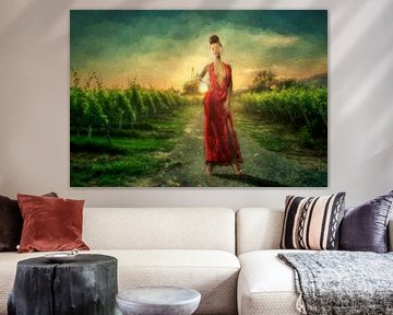 Wineyard Sunset by Arjen Roos