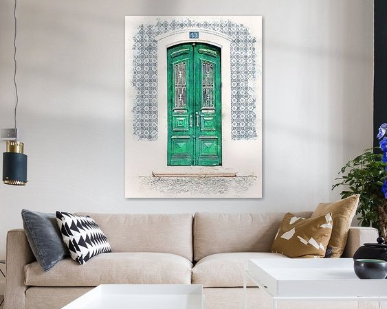 Voorbeeld van het werk in een kamer