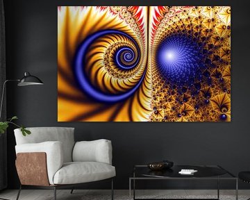 Mathematical art - fractal painting with flower pattern by MPfoto71