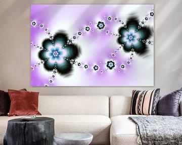 Wiskundige kunst - fractal schilderij met bloemenpatroon van MPfoto71