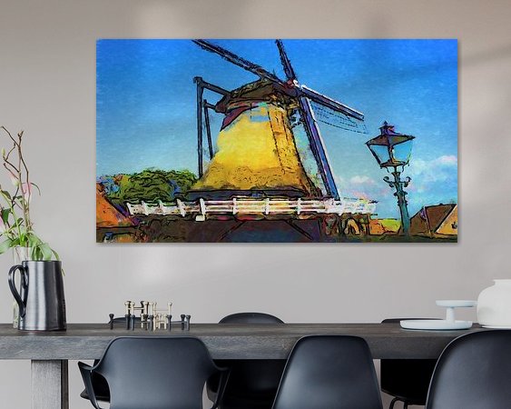 Voorbeeld van het werk in een kamer