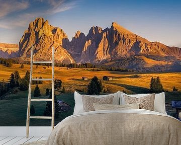 Zonsondergang op Alpe di Siusi van Henk Meijer Photography