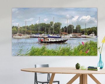 Motorboat at Spaarnwoude by Digital Art Nederland